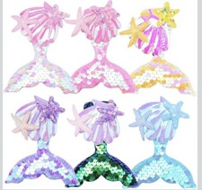 6PCS Shiny Mermaid Clips