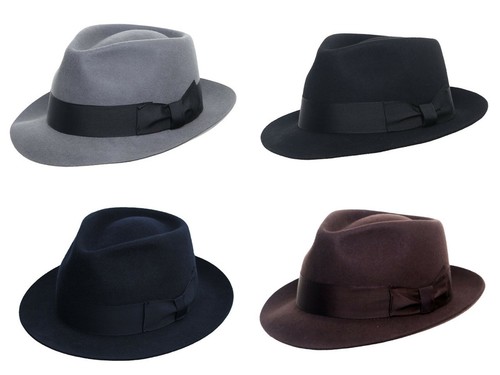 Gents 100 wool felt fedora - gents,