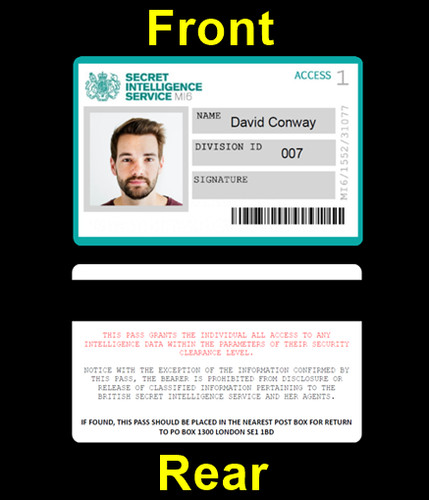 Mi6 personalised 007 james - mi6,