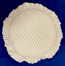 Laura Ashley Round Cushion With Feather Pad 13” Diameter & Frill Cottage Core#VK
