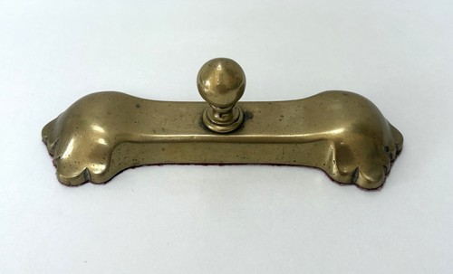 Antique brass paperweight - brass, desk