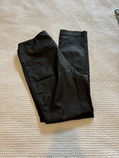 Black faux leather pants in