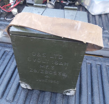 Larkspur Army Military Radio WOODEN BOX LEAD ACID BATTERY