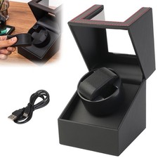 Single Automatic Watch Winder Display Case Rotating Storage Organizer Quiet Box