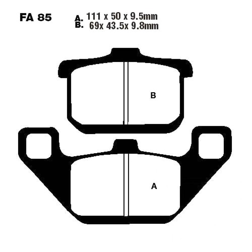 Pair ebc brake pads - of,