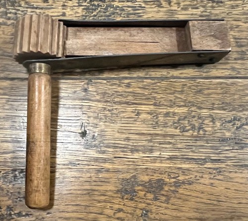 Vintage wood metal rattle - vintage,