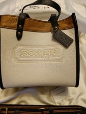 Coach Cream Tan Leather Handbag Crossbody Shoulder Bag