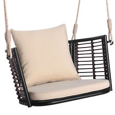 Patio Hanging Rattan Basket Chair Indoor Outdoor Swing Hammock Chair