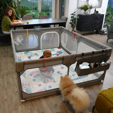 Foldable Baby Playpen with Mat
