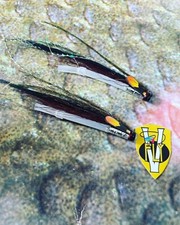 2 V Fly Ultimate 1 inch Signature Silver Sunray Shadow Salmon Tube Flies & Hooks