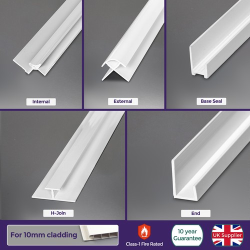 Bathroom 10mm white trims for - white,