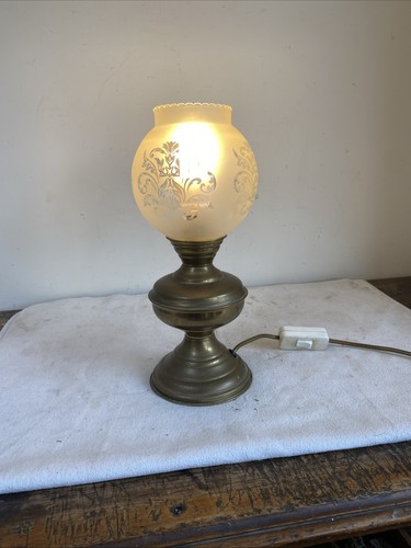 Vintage brass oil - brass, lamp