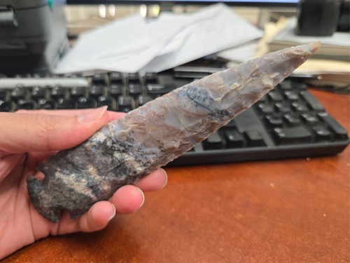 Agate stone spearhead - stone,