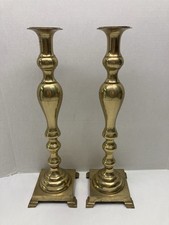 Vintage PAIR MCM Large Brass