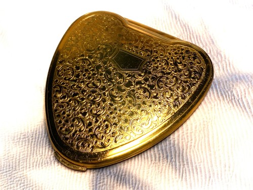 Heart shaped gold tone