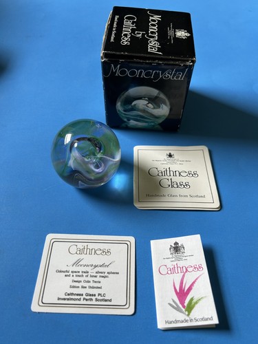 Caithness moon crystal - moon, signed