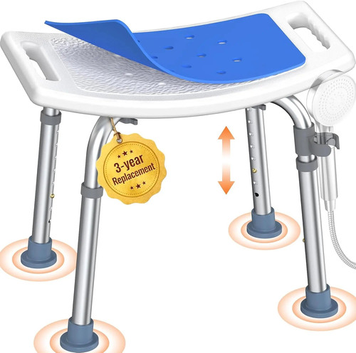 Padded shower stool adjustable - padded,
