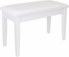 Hadley HDS-500 Duet Double Piano Stool with Storage, White, Less Than 1/2 Price