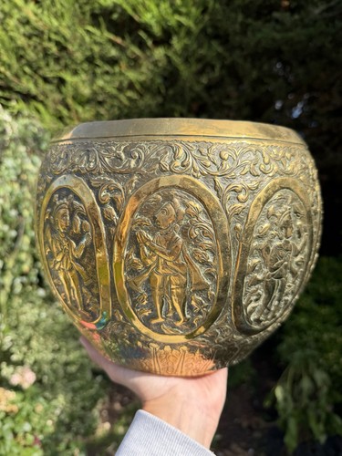 Indian brass bowl with - bowl,