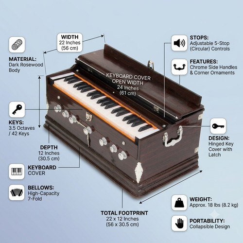 Harmonium keys stopper - 39, 7