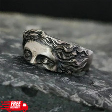 V For Vendetta Mask Movie Anonymous Chunky Biker Ring Mens Women Stainless Steel