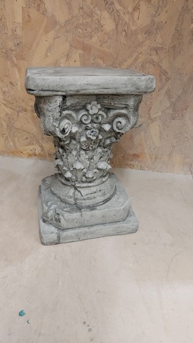Cast stone garden plinth - cast,