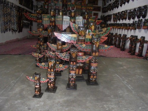 Wooden totem pole - pole, 60