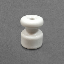 White Porcelain Insulator for Twisted Cable 18mm × H23mm 10 Piece Pack