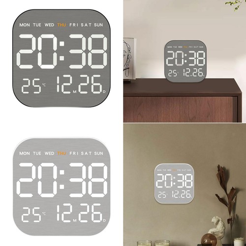 Digital wall clock with - with, week