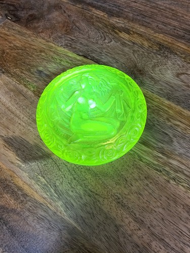 Vintage uranium glass trinket - vintage,