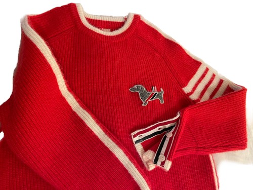 Thom browne red wool - red, pullover