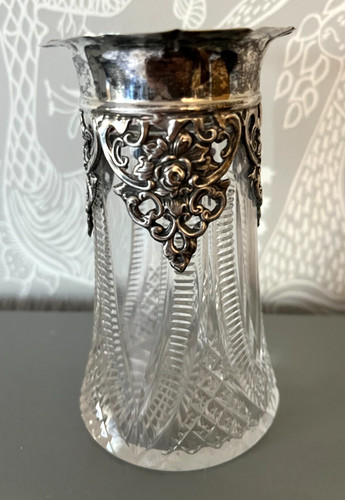 Antique cut glass vase