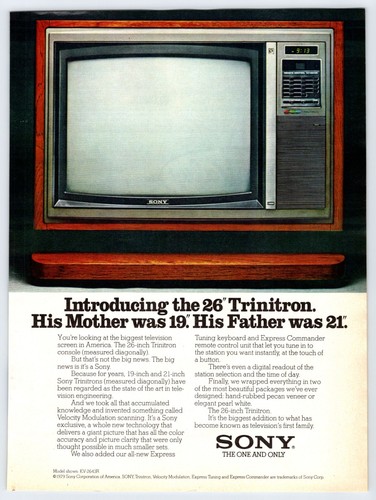 1979 sony trinitron television - 1979,