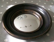 CLASSIC ANTIQUE DESIGN ROUND PORTHOLE CONVEX WITCHES FISHEYE MIRROR BLACK FRAME