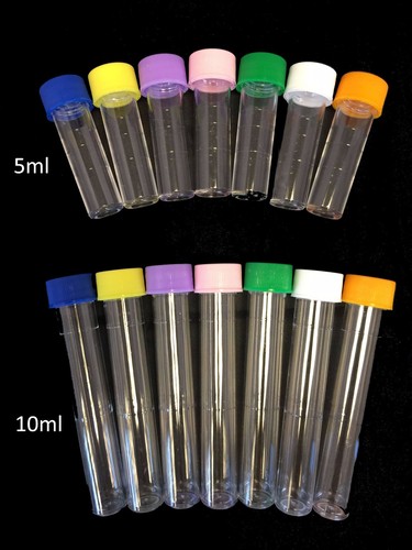 10ml plastic test tubes - , vials