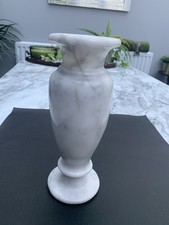 Vintage Carrara Marble Vase Large Size Heavy 