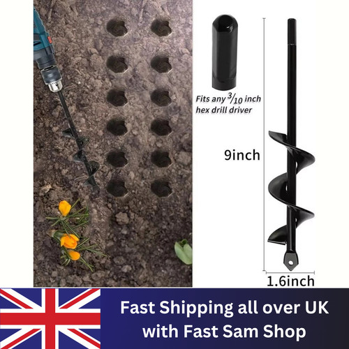 Auger spiral drill bit post - drill,