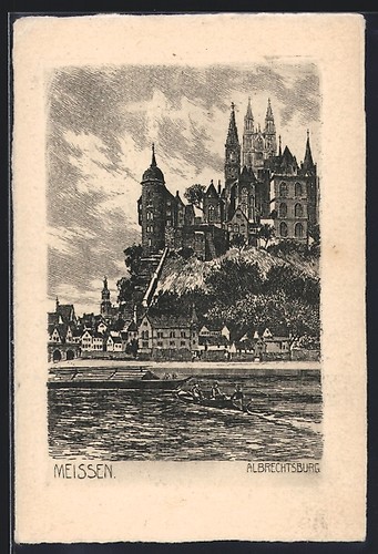 Artist postcard meissen - artist,