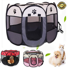 Large Foldable Soft Fabric Dog Crate Cat Cage Pet Bed Travel Puppy Play Pen Tent