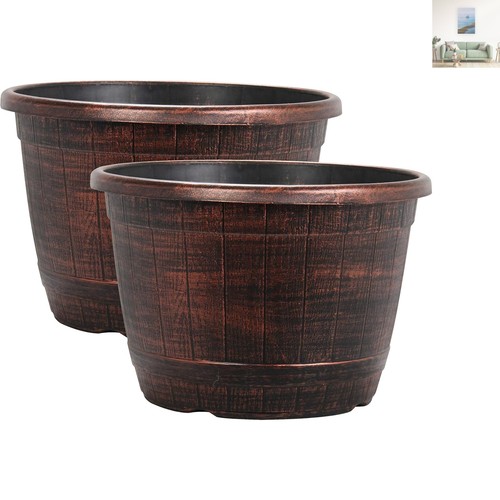 Chic copper wooden barrel - copper,