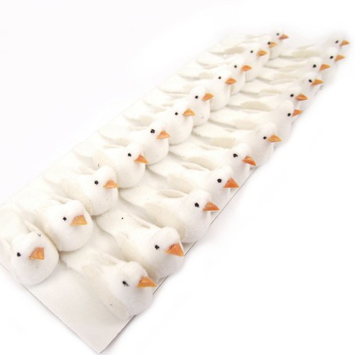 24x miniature white artificial - white,