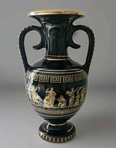 Vintage greek vase urn dark - greek,