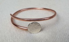 Vintage Tianguis Jackson hammered Silver And Copper BANGLE Edinburgh hallmark 