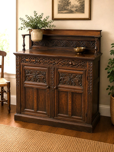 Antique carved oak - antique, buffet