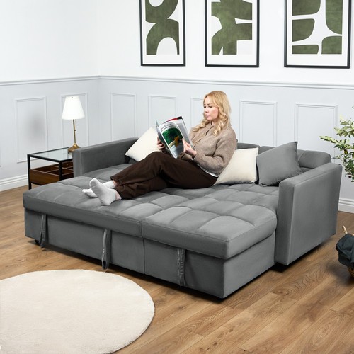 Velvet corner sofa bed with - velvet,