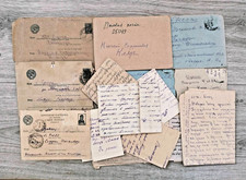 Old original letters 1936-1946 WW2 one family missing soldier field mail USSR