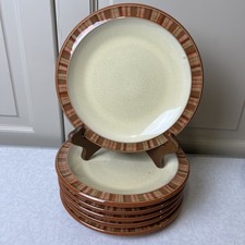 6x  Denby Fire Chili Stripes