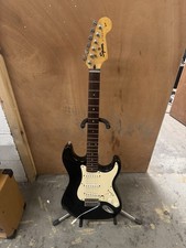 Squier Strat Fender 50th Anniversary YN 1996 Black Stratocaster Vintage Retro