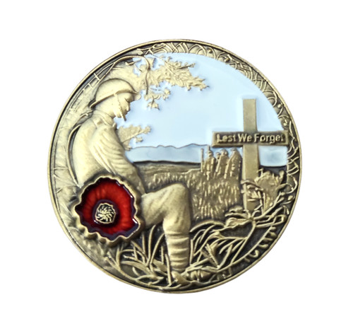 Purple poppy enamel pin - purple,
