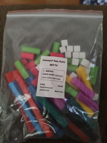 New plastic cuisenaire - plastic, colored